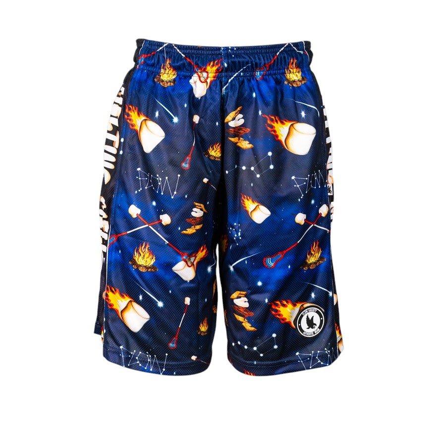 Flow Society Big Boys' 5/7" Flaming Marshmellows Shorts - Blue - BLUE